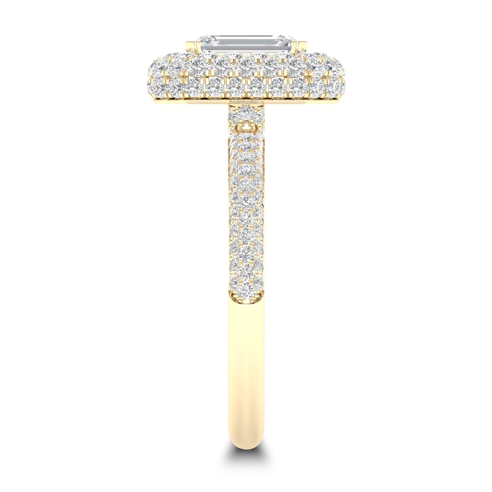 Diamond Ring 1-1/2 ct tw Emerald 14K Yellow Gold phaXaxV3