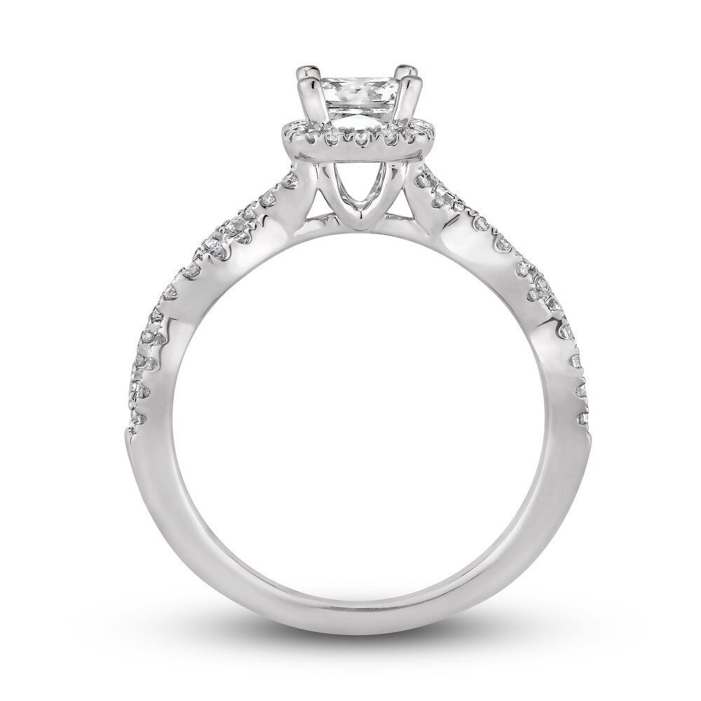 Diamond Ring 5/8 ct tw Round/Princess 14K White Gold q1lErwKn Diamond Ring 5/8 ct tw Round/Princess 14K White Gold q1lErwKn