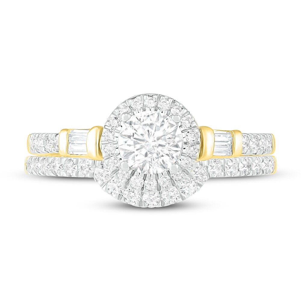 Diamond Bridal Set 1 ct tw Round/Baguette 14K Yellow Gold q9fxEW9e Diamond Bridal Set 1 ct tw Round/Baguette 14K Yellow Gold q9fxEW9e