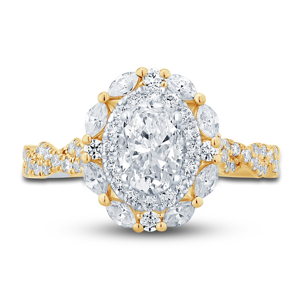 Pnina Tornai Diamond Engagement Ring 1-1/2 ct tw Oval/Marquise/ Round 14K Yellow Gold qCu6yOMs Pnina Tornai Diamond Engagement Ring 1-1/2 ct tw Oval/Marquise/ Round 14K Yellow Gold qCu6yOMs