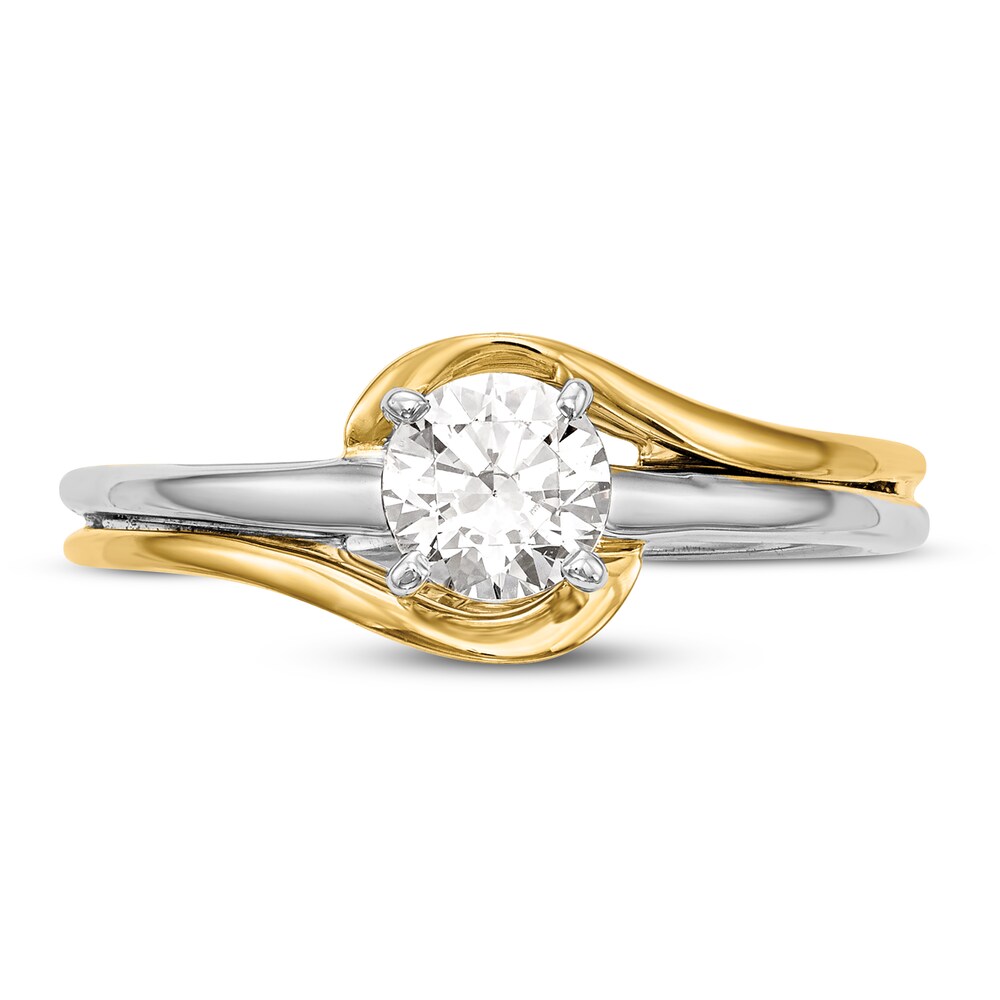 Diamond Solitaire Engagement Ring 1/2 ct tw Round 14K Two-Tone Gold (I1/I) qGtWeXNq Diamond Solitaire Engagement Ring 1/2 ct tw Round 14K Two-Tone Gold (I1/I) qGtWeXNq