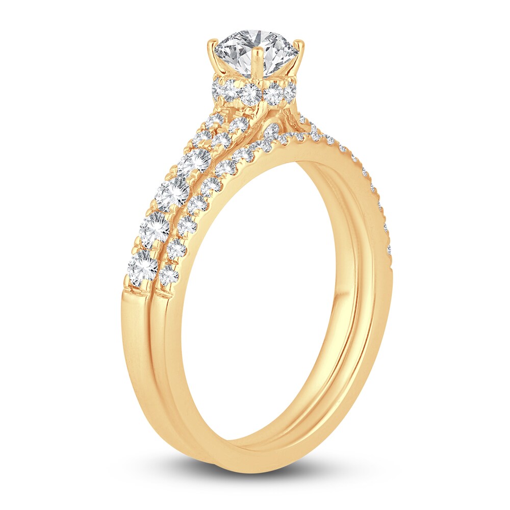Diamond Bridal Set 1-1/4 ct tw Round 14K Yellow Gold qRaGpkTb Diamond Bridal Set 1-1/4 ct tw Round 14K Yellow Gold qRaGpkTb