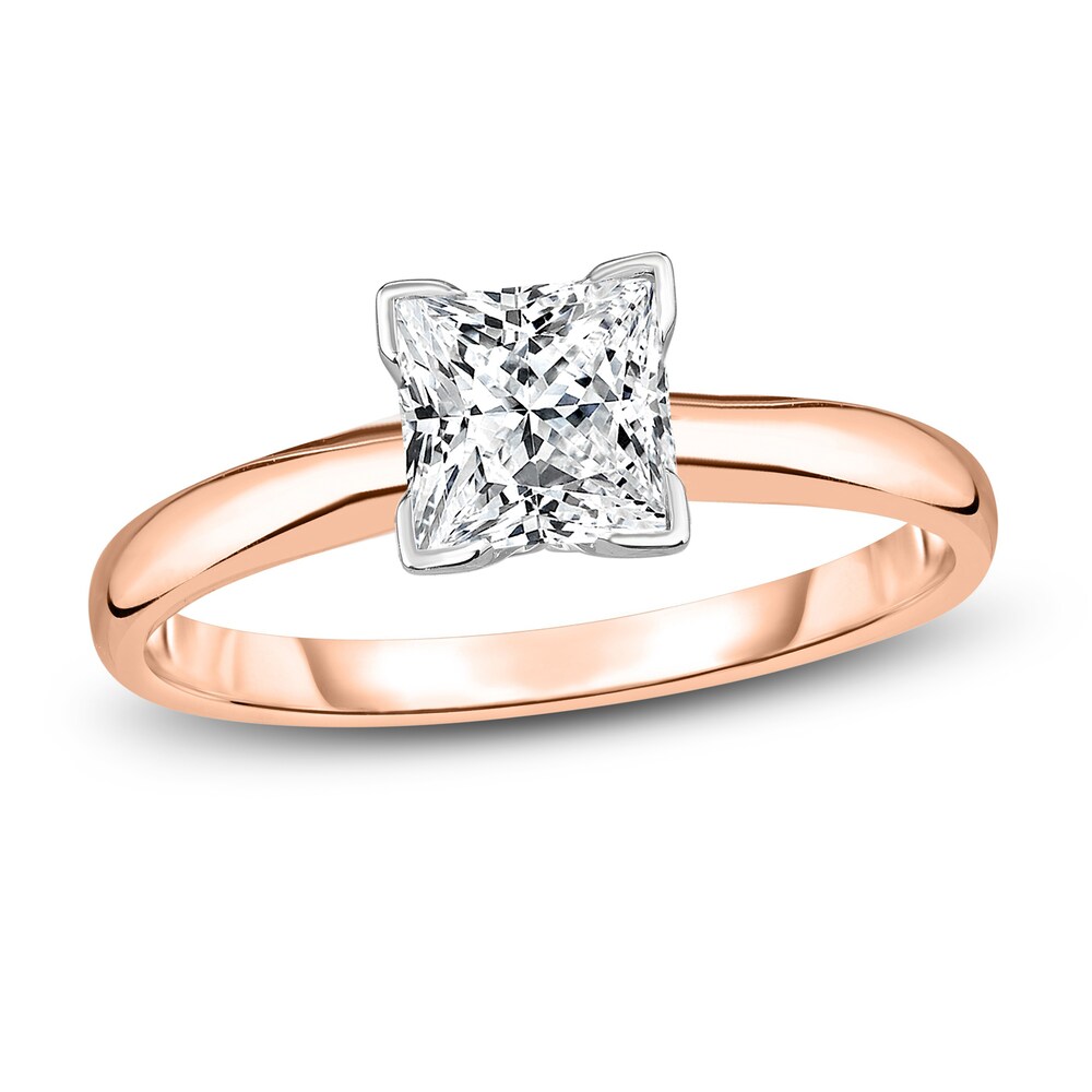 Diamond Solitaire Engagement Ring 3/4 ct tw Princess 14K Rose Gold (I2/I) qRjdXMmW Diamond Solitaire Engagement Ring 3/4 ct tw Princess 14K Rose Gold (I2/I) qRjdXMmW
