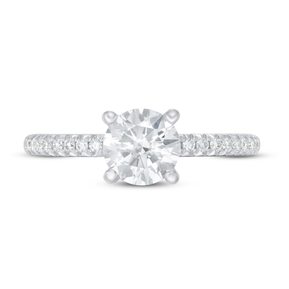 Lab-Created Diamond Engagement Ring 1 1/8 ct tw Round 14K White Gold qTBcaNCC Lab-Created Diamond Engagement Ring 1 1/8 ct tw Round 14K White Gold qTBcaNCC