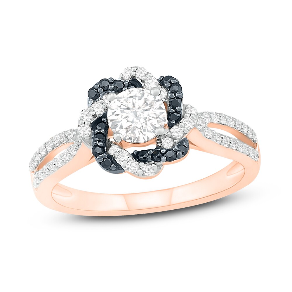Black Diamond Engagement Ring 3/4 ct tw Round 14K Rose Gold qWLcEYfE Black Diamond Engagement Ring 3/4 ct tw Round 14K Rose Gold qWLcEYfE