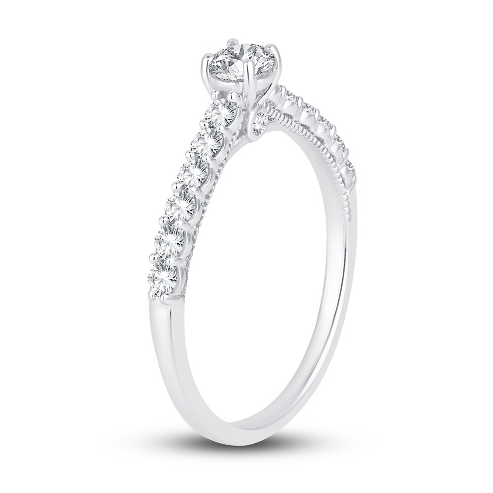Diamond Engagement Ring 5/8 ct tw Round 14K White Gold qb7aNnN8 Diamond Engagement Ring 5/8 ct tw Round 14K White Gold qb7aNnN8