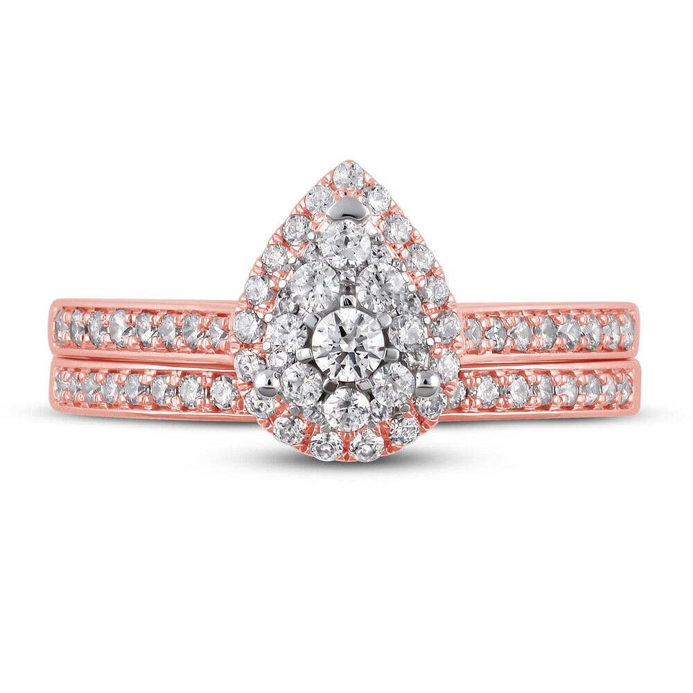 Diamond Bridal Set 1/2 ct tw Round 14K Rose Gold r0oTB0LK Diamond Bridal Set 1/2 ct tw Round 14K Rose Gold r0oTB0LK