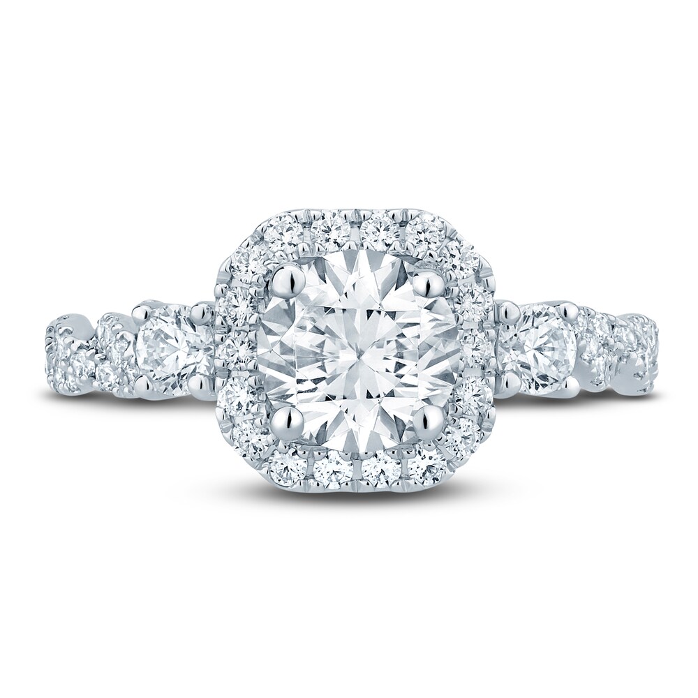 Pnina Tornai Diamond Engagement Ring 1-5/8 ct tw Round 14K White Gold r1OKd2RR
