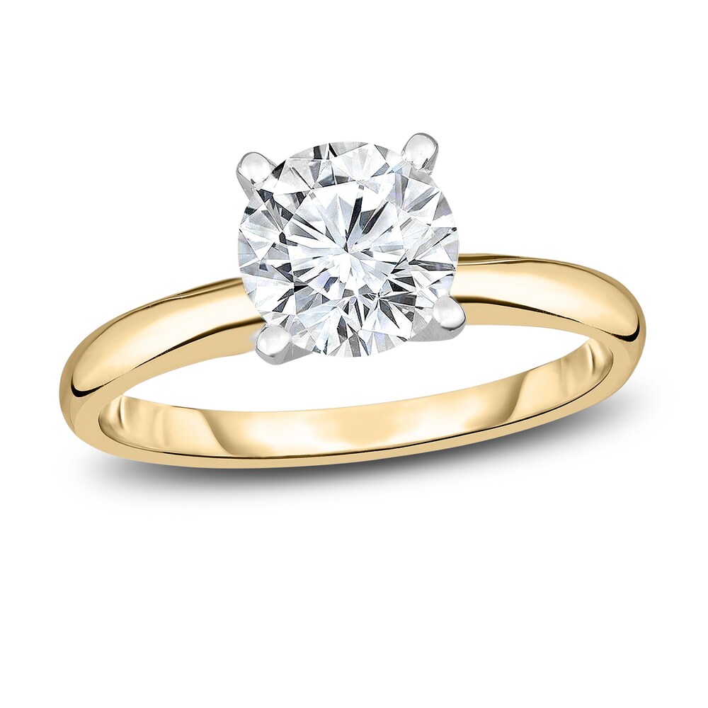 Diamond Solitaire Engagement Ring 3/4 ct tw Round 14K Yellow Gold (I2/I) rEOrjYw1