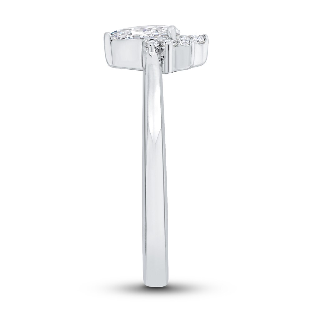 Diamond Engagement Ring 1/2 ct tw Pear-shaped/Round 14K White Gold rPCKjO6n Diamond Engagement Ring 1/2 ct tw Pear-shaped/Round 14K White Gold rPCKjO6n