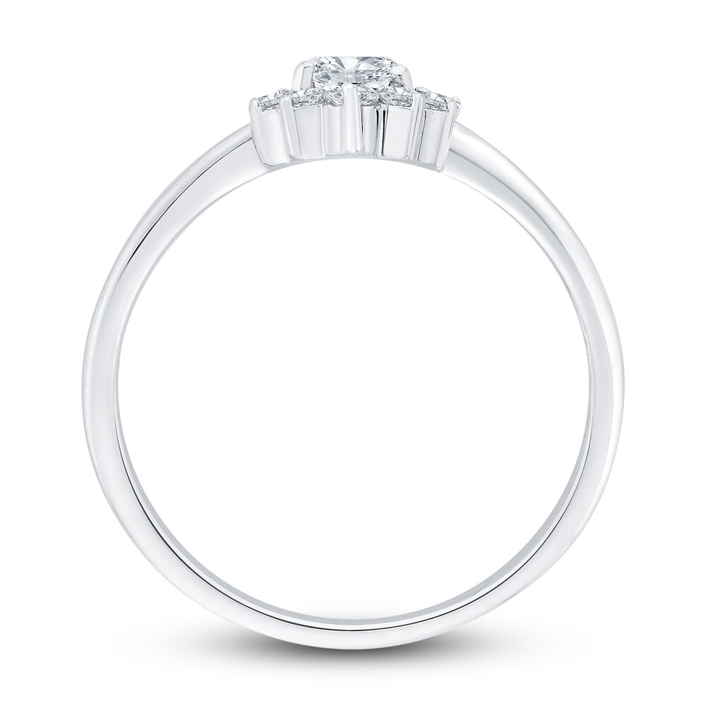 Diamond Engagement Ring 1/2 ct tw Pear-shaped/Round 14K White Gold rPCKjO6n Diamond Engagement Ring 1/2 ct tw Pear-shaped/Round 14K White Gold rPCKjO6n