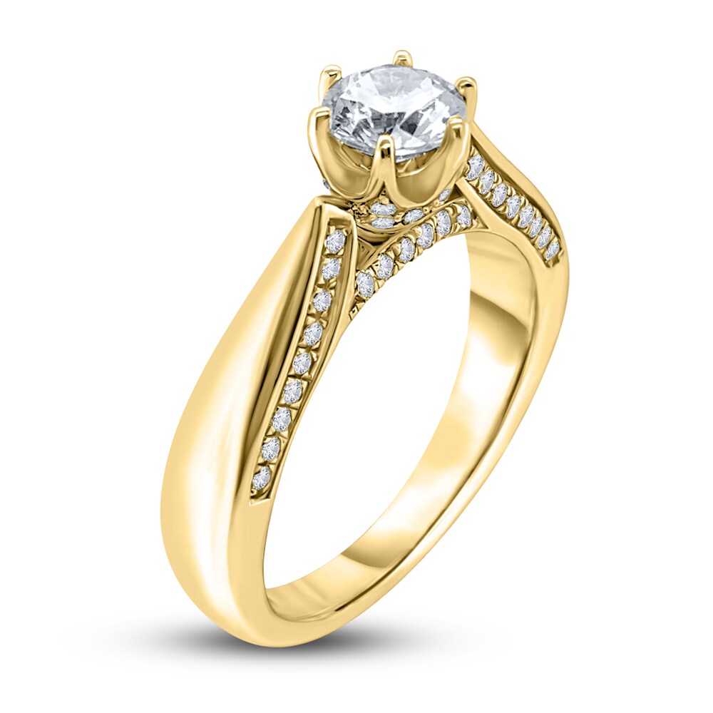Diamond Engagement Ring 3/4 ct tw Round 14K Yellow Gold rjxoq6WM Diamond Engagement Ring 3/4 ct tw Round 14K Yellow Gold rjxoq6WM