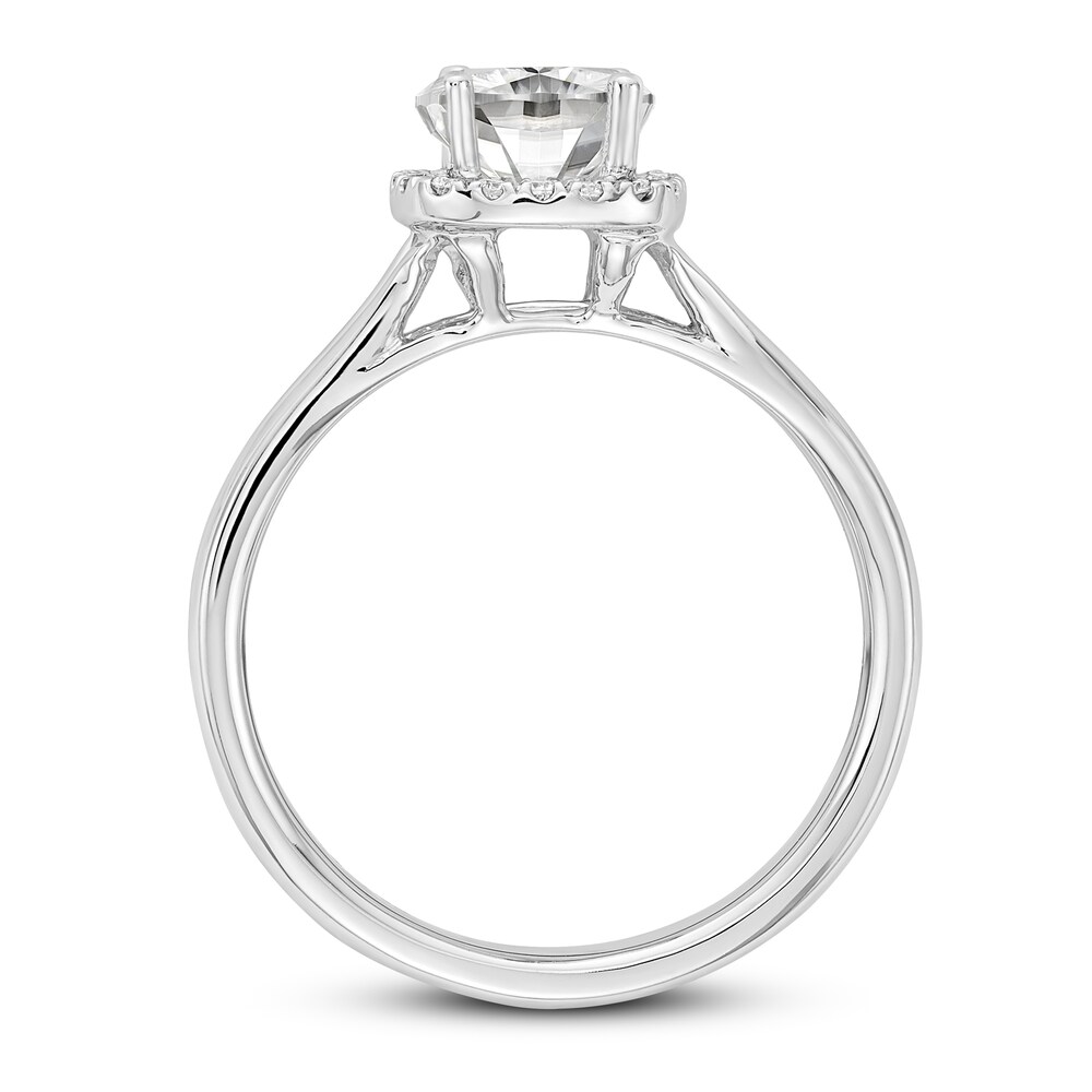 Diamond Halo Engagement Ring 3/4 ct tw Cushion/Round 14K White Gold rpMk5vyH Diamond Halo Engagement Ring 3/4 ct tw Cushion/Round 14K White Gold rpMk5vyH