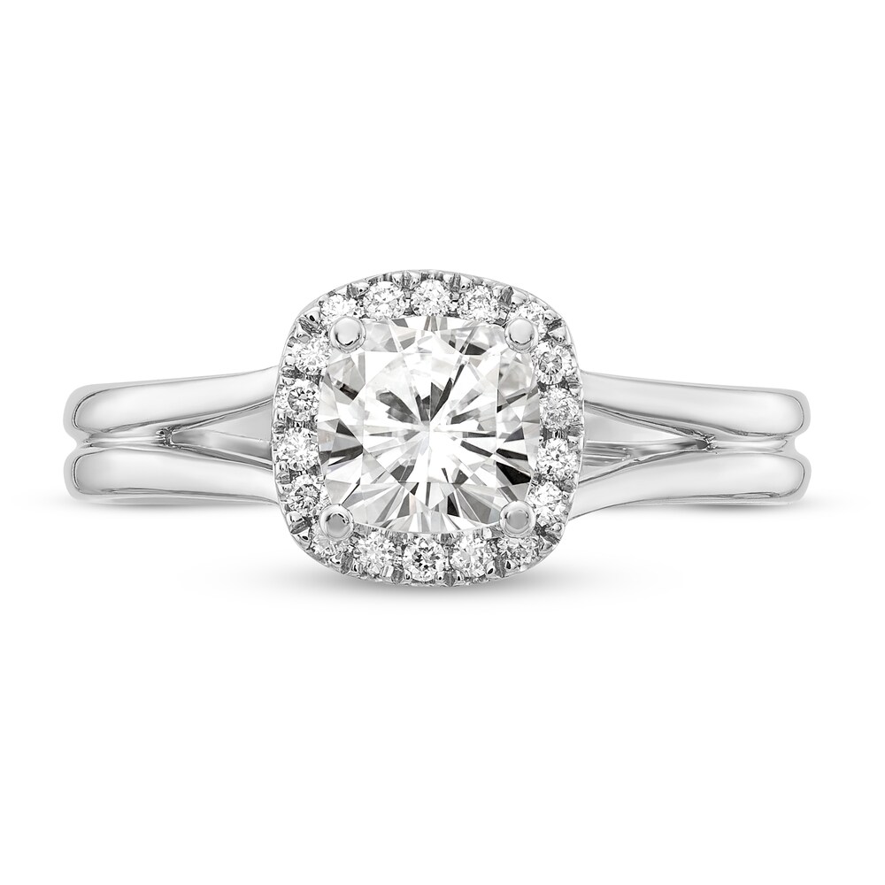 Diamond Halo Engagement Ring 3/4 ct tw Cushion/Round 14K White Gold rpMk5vyH Diamond Halo Engagement Ring 3/4 ct tw Cushion/Round 14K White Gold rpMk5vyH