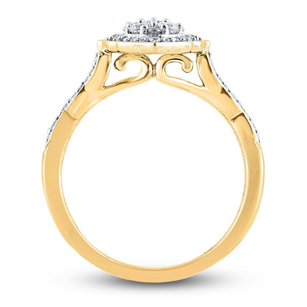 Diamond Engagement Ring 1/2 ct tw Round 14K Yellow Gold sD9La9Xg Diamond Engagement Ring 1/2 ct tw Round 14K Yellow Gold sD9La9Xg