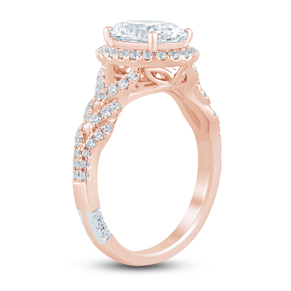 Pnina Tornai Lab-Created Diamond Engagement Ring 2-3/8 ct tw Oval/Round 14K Rose Gold sELy0JNA Pnina Tornai Lab-Created Diamond Engagement Ring 2-3/8 ct tw Oval/Round 14K Rose Gold sELy0JNA