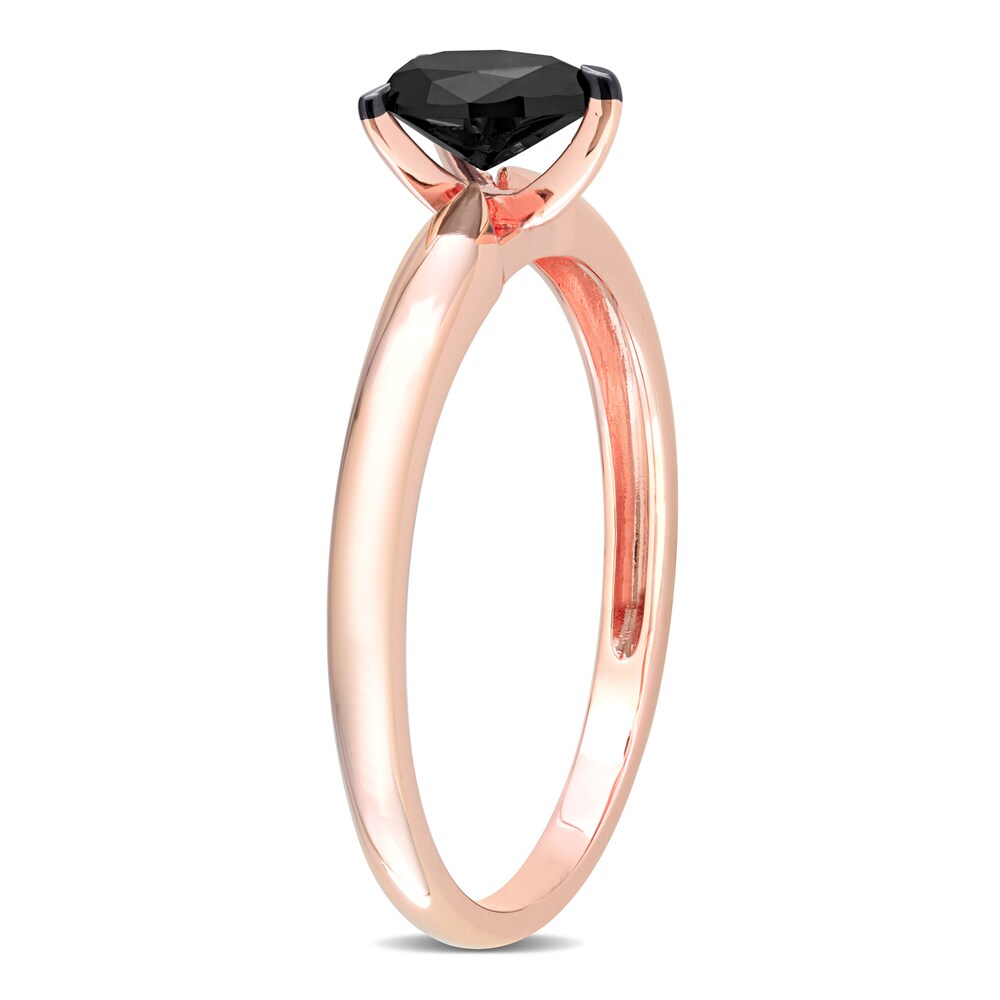 Black Diamond Solitaire Engagement Ring 1/2 ct tw Pear-shaped 14K Rose Gold sIDXx73x Black Diamond Solitaire Engagement Ring 1/2 ct tw Pear-shaped 14K Rose Gold sIDXx73x