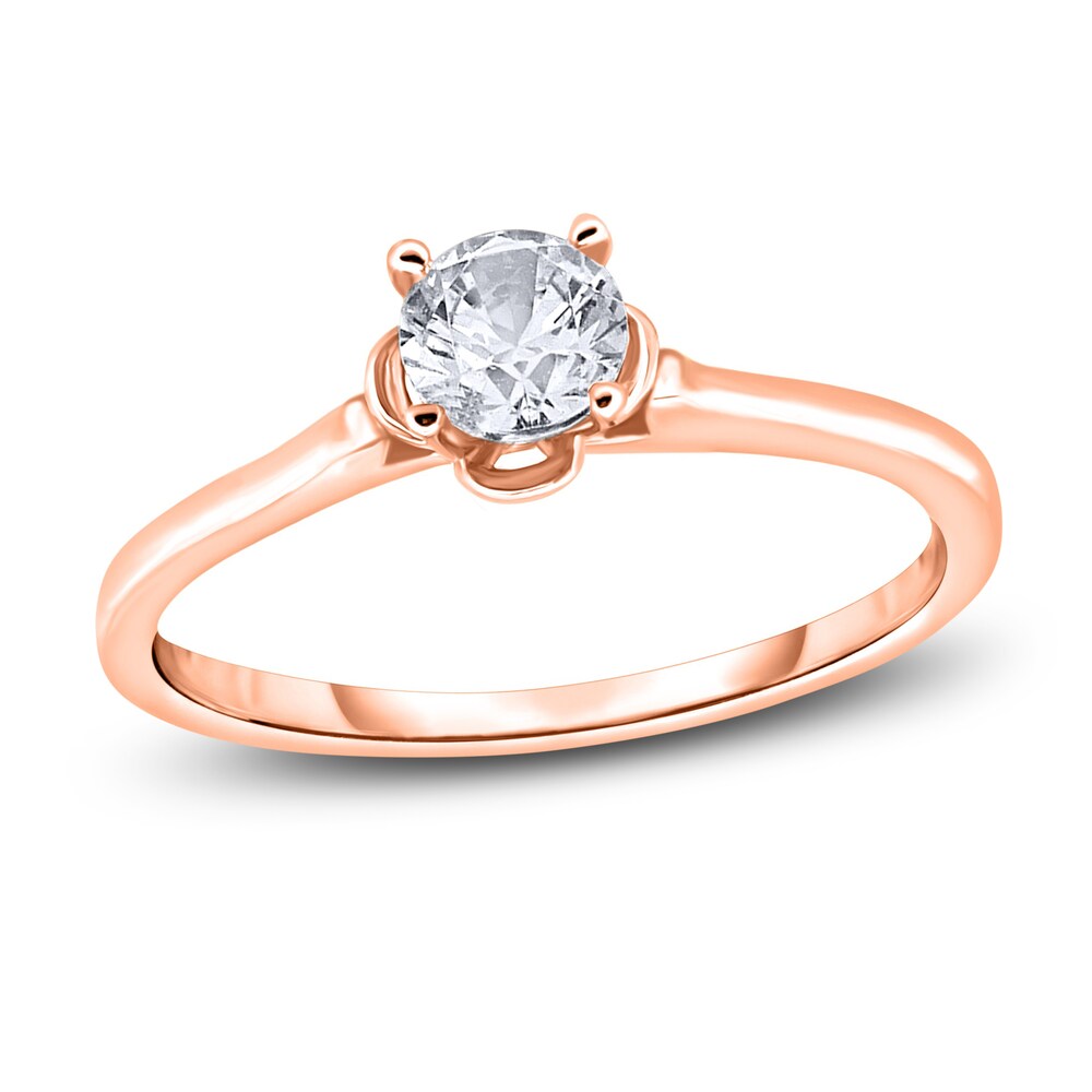 Diamond Solitaire Floral Engagement Ring 3/4 ct tw Round 14K Rose Gold (I2/I) sPY1uH2L Diamond Solitaire Floral Engagement Ring 3/4 ct tw Round 14K Rose Gold (I2/I) sPY1uH2L