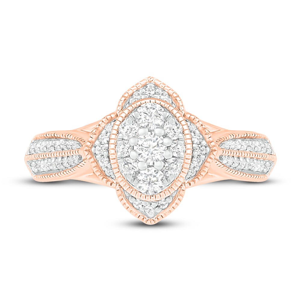 Diamond Engagement Ring 1/2 ct tw Round 14K Rose Gold sRfvqXBH Diamond Engagement Ring 1/2 ct tw Round 14K Rose Gold sRfvqXBH