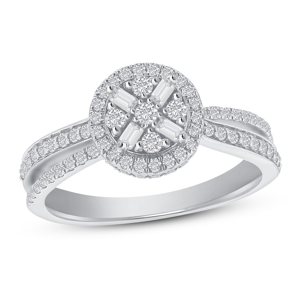 Diamond Engagement Ring 5/8 ct tw Round 14K White Gold sUB7MfTF Diamond Engagement Ring 5/8 ct tw Round 14K White Gold sUB7MfTF