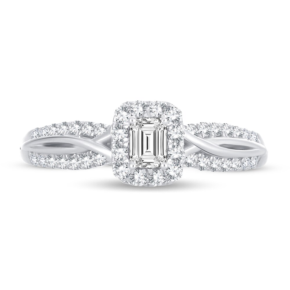 Diamond Ring 1/2 ct tw Emerald-cut 14K White Gold sWh1rurx Diamond Ring 1/2 ct tw Emerald-cut 14K White Gold sWh1rurx