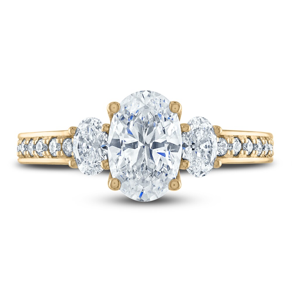 Vera Wang WISH Diamond Engagement Ring 2-1/4 ct tw Oval/Round 18K Yellow Gold soo3mMBj Vera Wang WISH Diamond Engagement Ring 2-1/4 ct tw Oval/Round 18K Yellow Gold soo3mMBj