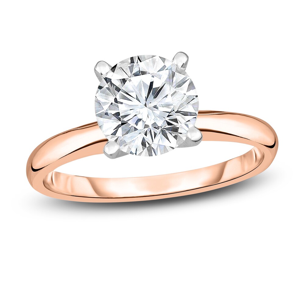 Diamond Solitaire Engagement Ring 1 ct tw Round 14K Rose Gold (I2/I) srvNogzZ