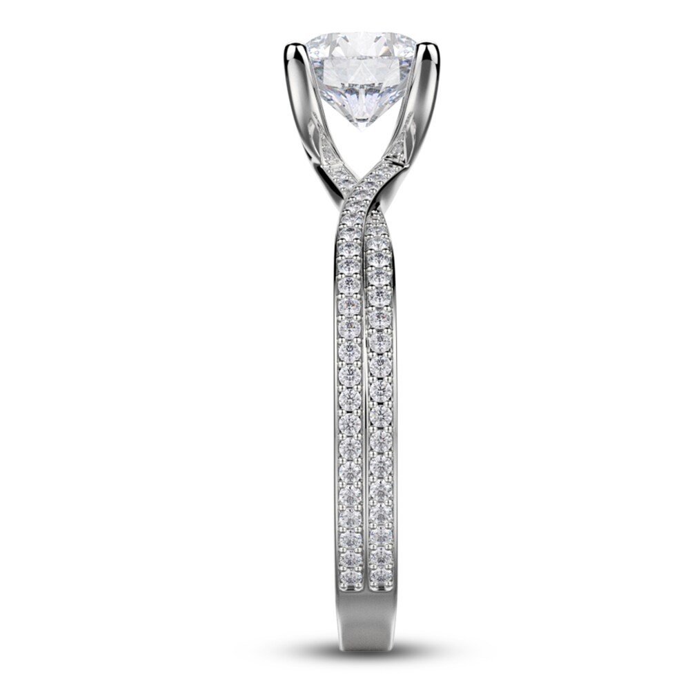 Michael M Diamond Engagement Ring Setting 1/5 ct tw Round 18K White Gold (Center diamond is sold separately) t2Czclto Michael M Diamond Engagement Ring Setting 1/5 ct tw Round 18K White Gold (Center diamond is sold separately) t2Czclto