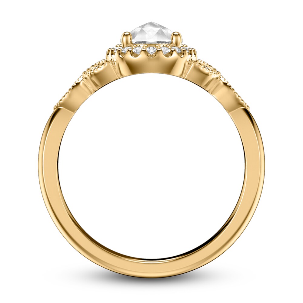 ArtCarved Rose-Cut Diamond Engagement Ring 5/8 ct tw 14K Yellow Gold tGbBSsHy