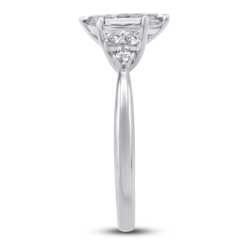 Diamond Engagement Ring 1 ct tw Marquise/Round 14K White Gold tJYB77xe