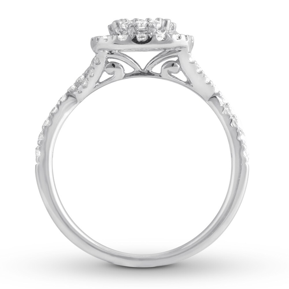 Diamond Engagement Ring 1 ct tw Round-cut 14K White Gold tMghILOa Diamond Engagement Ring 1 ct tw Round-cut 14K White Gold tMghILOa