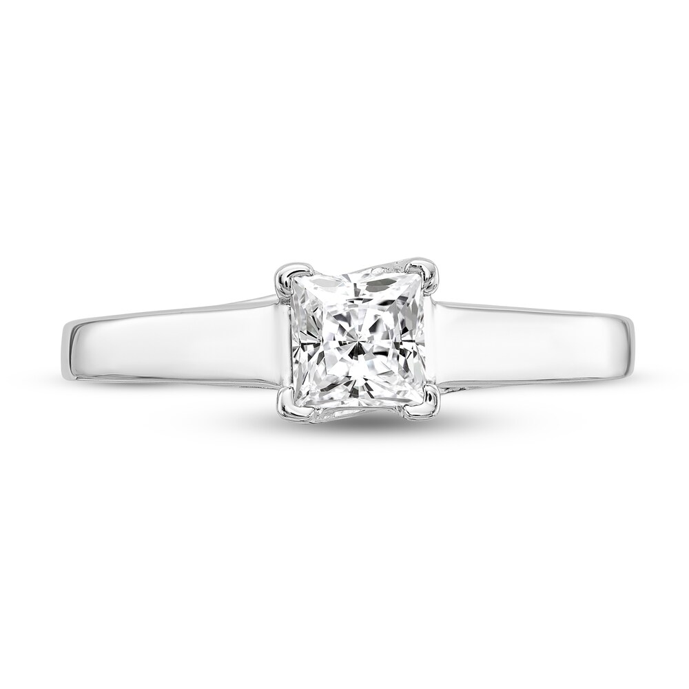 Diamond Solitaire Engagement Ring 1/2 ct tw Princess 14K White Gold (I1/I) u3XZtNOr Diamond Solitaire Engagement Ring 1/2 ct tw Princess 14K White Gold (I1/I) u3XZtNOr