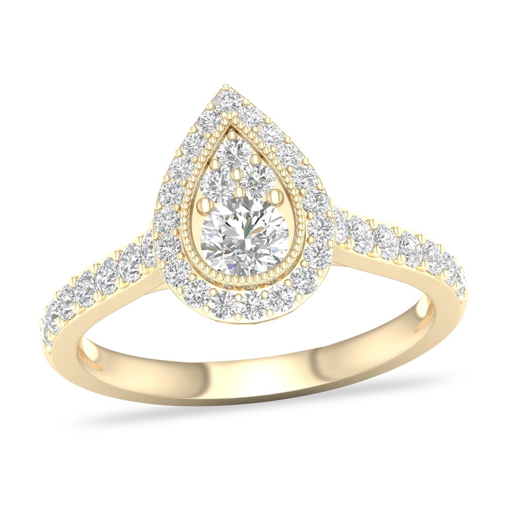 Diamond Ring 3/4 ct tw Round-cut 14K Yellow Gold uFDyGNpH Diamond Ring 3/4 ct tw Round-cut 14K Yellow Gold uFDyGNpH
