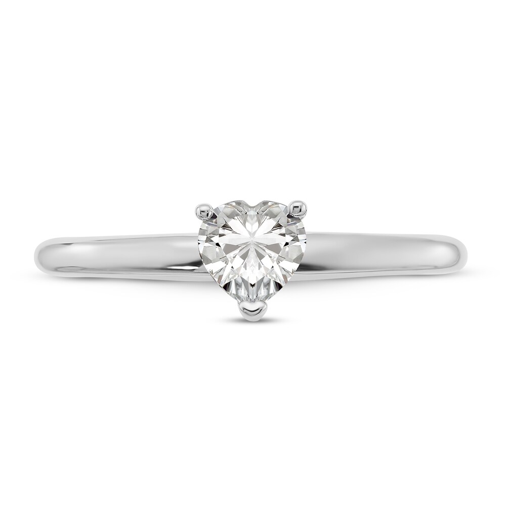 Diamond Solitaire Engagement Ring 1/2 ct tw Heart 14K White Gold (I1/I) uUQZJZyQ Diamond Solitaire Engagement Ring 1/2 ct tw Heart 14K White Gold (I1/I) uUQZJZyQ
