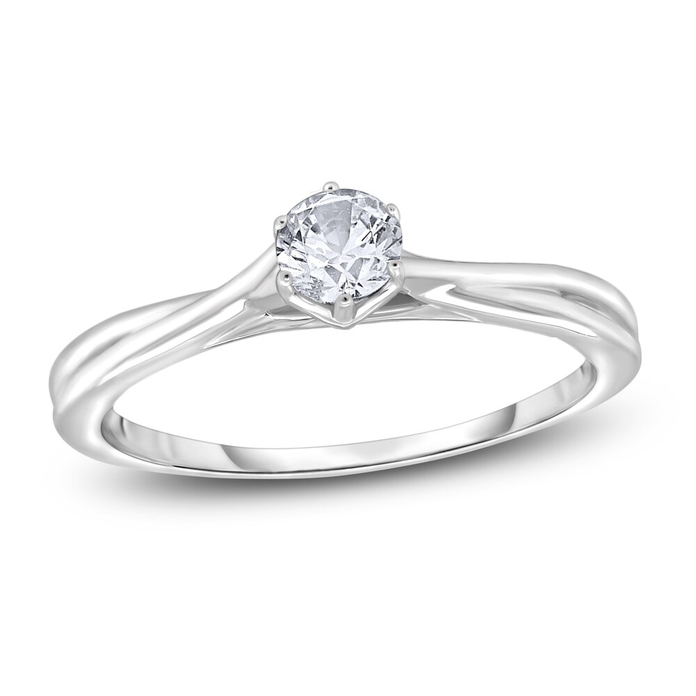 Diamond Solitaire Twist Engagement Ring 1/2 ct tw Round 14K White Gold (I2/I) v1aUTKxw Diamond Solitaire Twist Engagement Ring 1/2 ct tw Round 14K White Gold (I2/I) v1aUTKxw