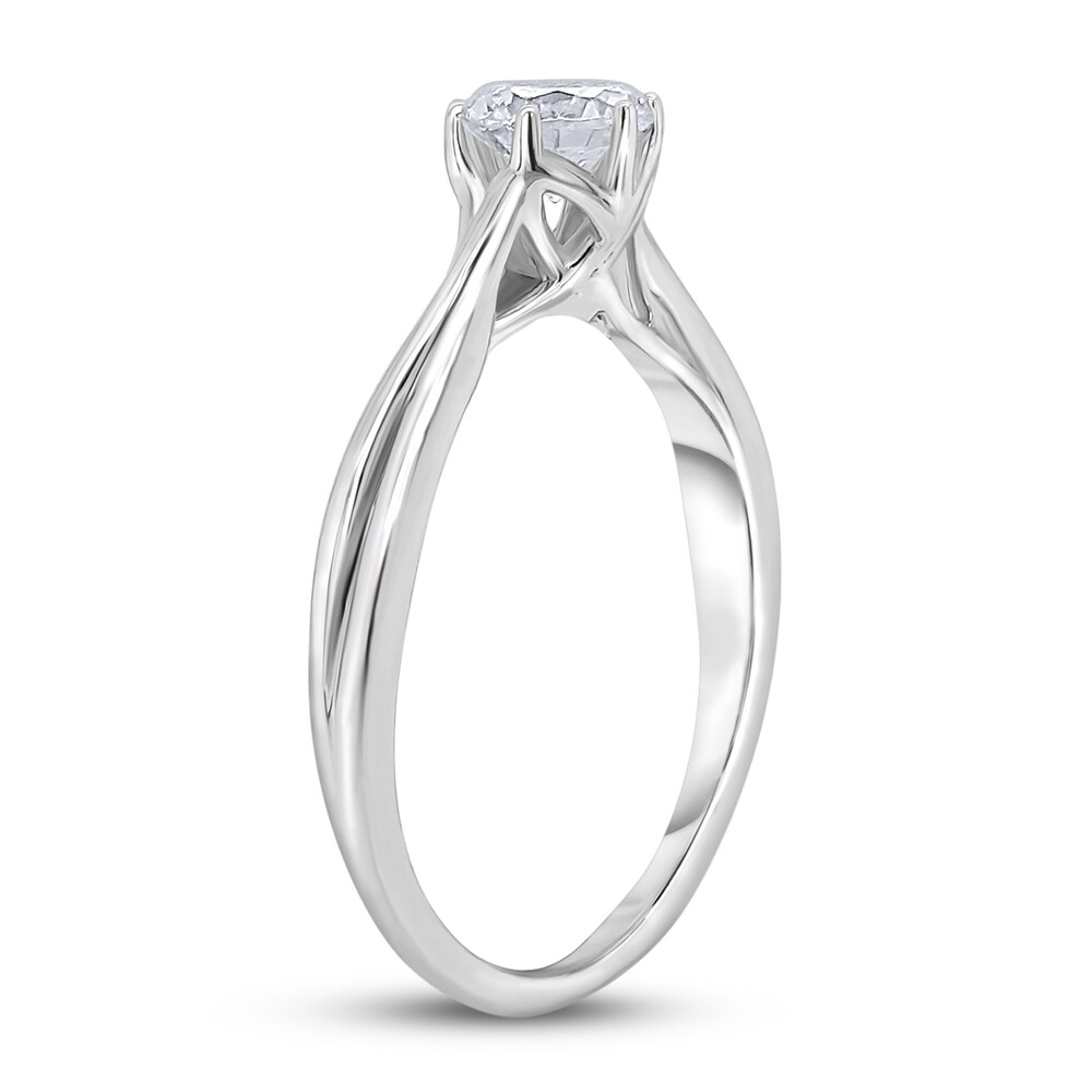 Diamond Solitaire Twist Engagement Ring 1/2 ct tw Round 14K White Gold (I2/I) v1aUTKxw Diamond Solitaire Twist Engagement Ring 1/2 ct tw Round 14K White Gold (I2/I) v1aUTKxw