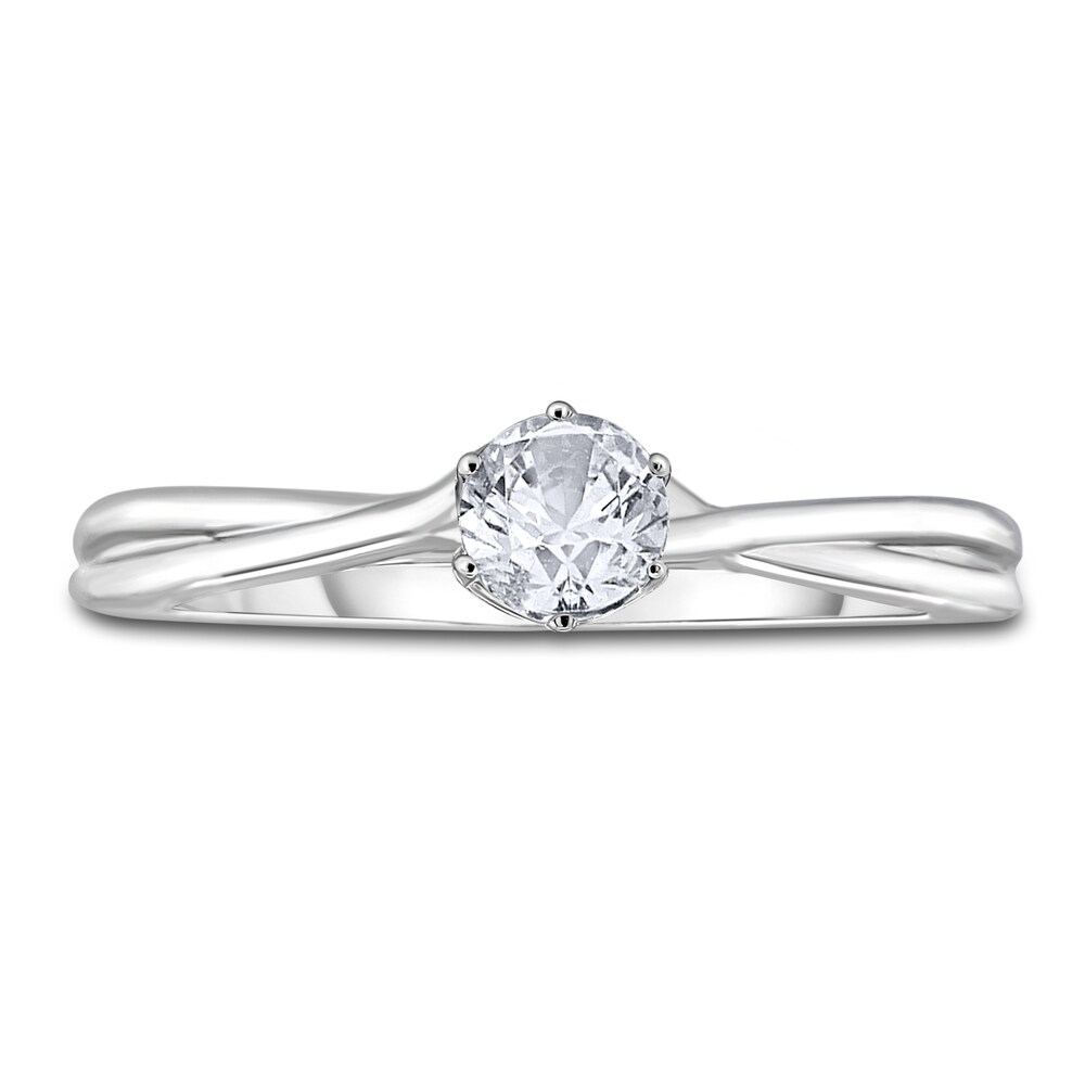 Diamond Solitaire Twist Engagement Ring 1/2 ct tw Round 14K White Gold (I2/I) v1aUTKxw Diamond Solitaire Twist Engagement Ring 1/2 ct tw Round 14K White Gold (I2/I) v1aUTKxw