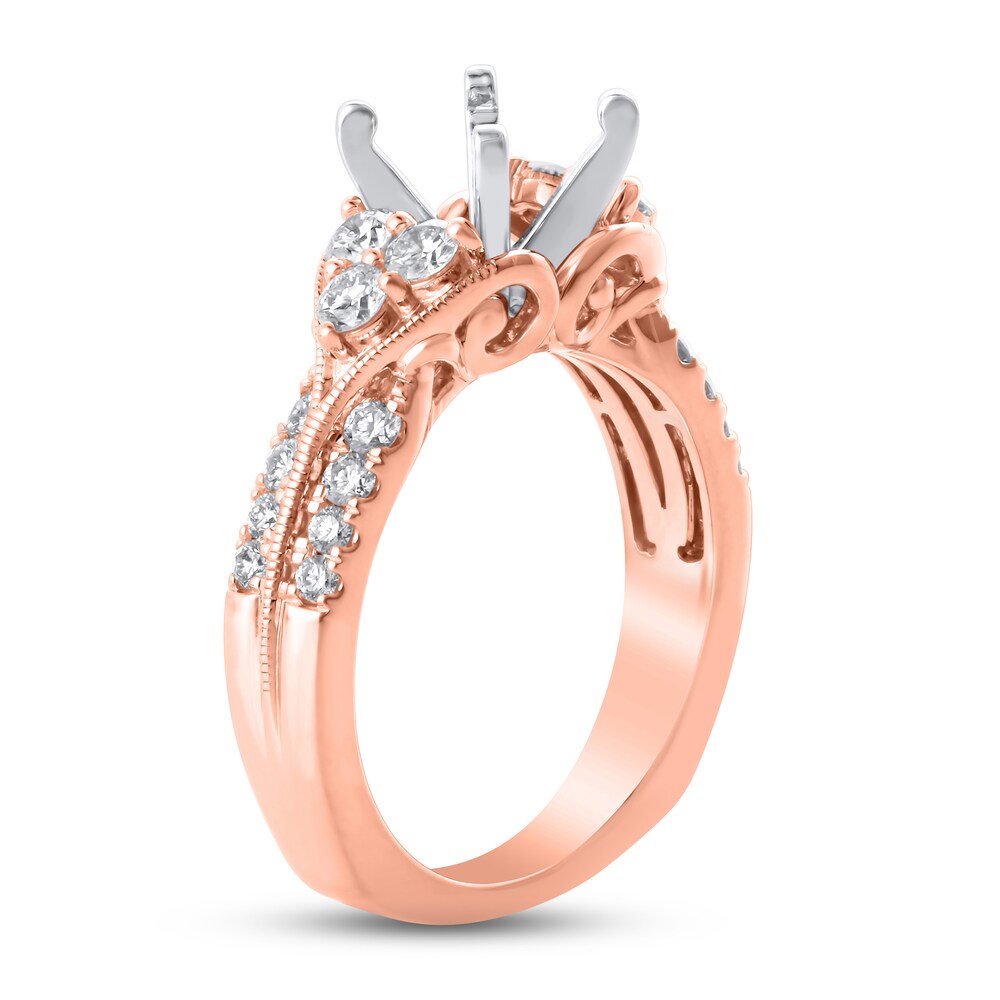 Hearts Desire Diamond Engagement Ring Setting 3/4 ct tw Round 18K Rose Gold vB1nbi2u Hearts Desire Diamond Engagement Ring Setting 3/4 ct tw Round 18K Rose Gold vB1nbi2u