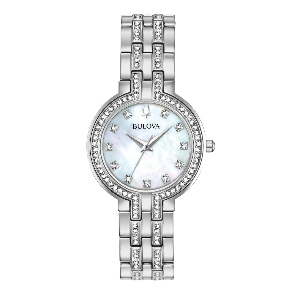 Bulova Crystal Watch Boxed Set with Circle Necklace 96X148 vId4xczk