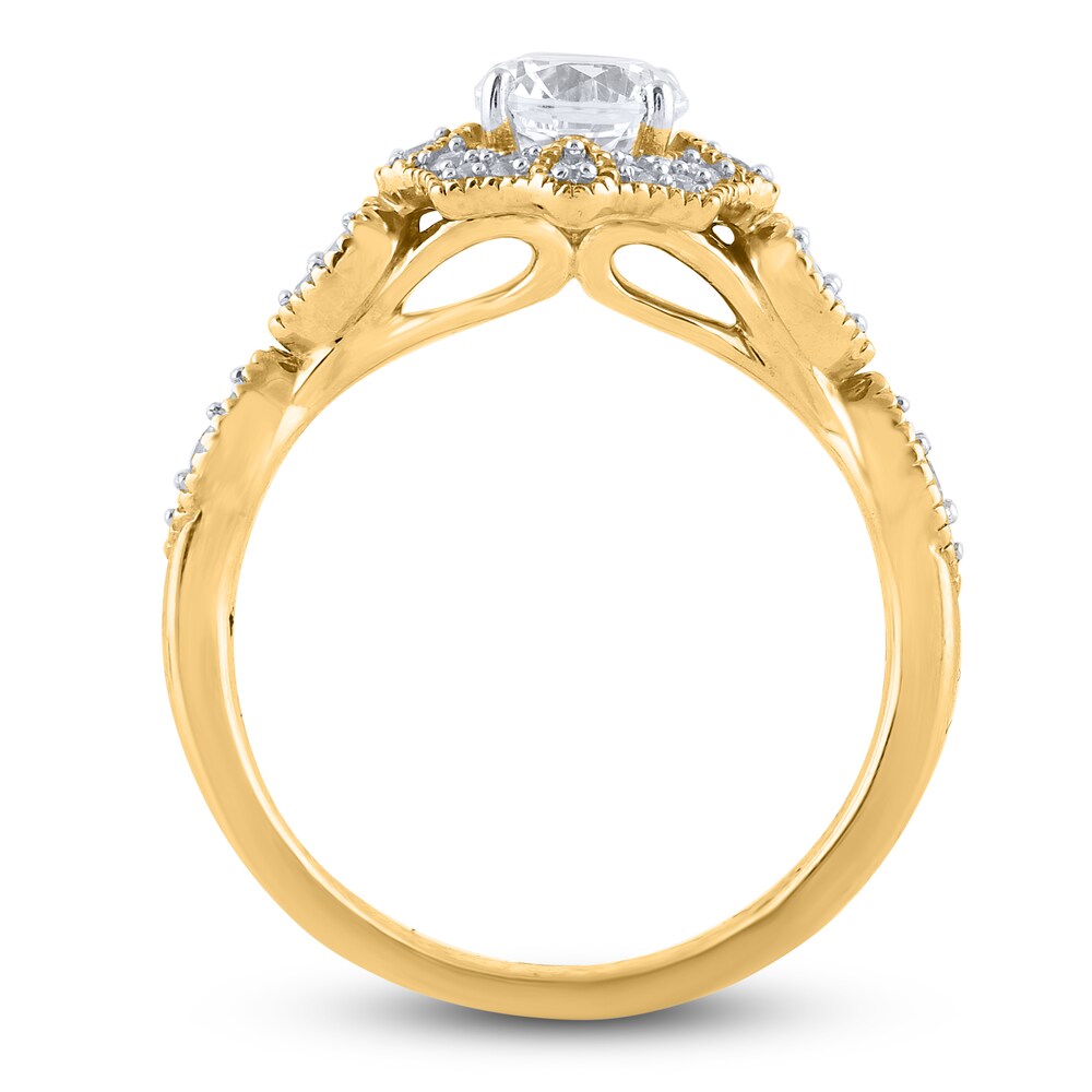 Diamond Engagement Ring 7/8 ct tw Round 14K Yellow Gold vRqbRdTu Diamond Engagement Ring 7/8 ct tw Round 14K Yellow Gold vRqbRdTu