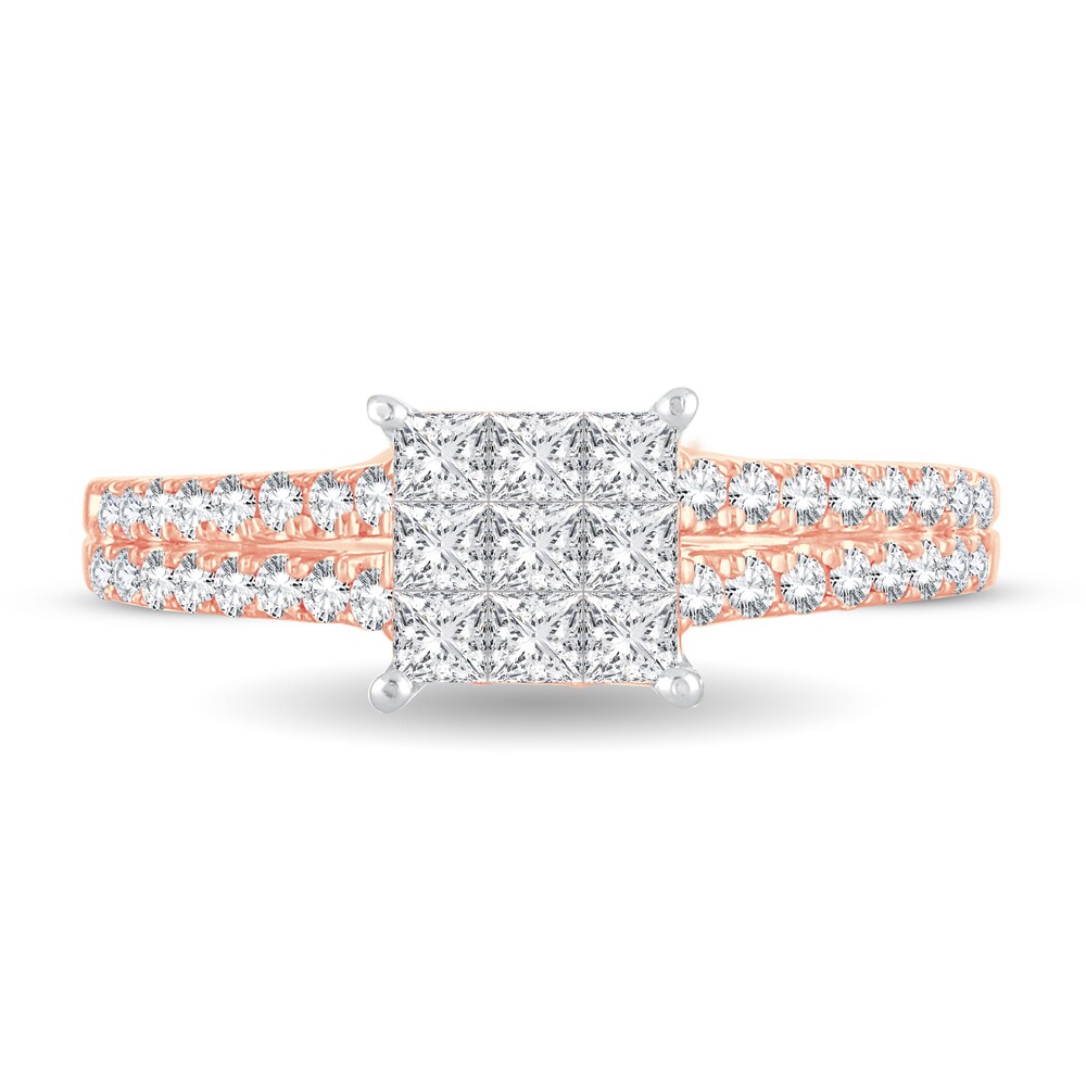 Diamond Ring 3/4 ct tw Round 14K Rose Gold vXBJ03lx Diamond Ring 3/4 ct tw Round 14K Rose Gold vXBJ03lx