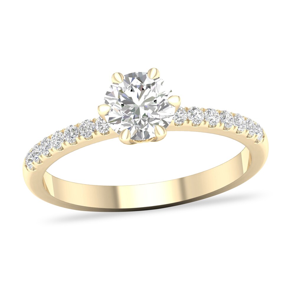 Diamond Ring 3/4 ct tw Round-cut 14K Yellow Gold vilggcvc Diamond Ring 3/4 ct tw Round-cut 14K Yellow Gold vilggcvc