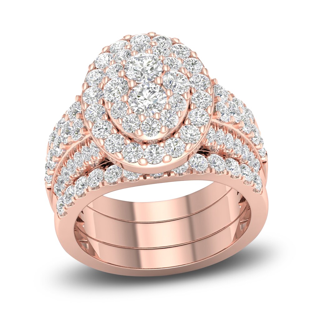 Diamond Bridal Set 2-1/2 ct tw Round 14K Rose Gold vu4wfiUl Diamond Bridal Set 2-1/2 ct tw Round 14K Rose Gold vu4wfiUl