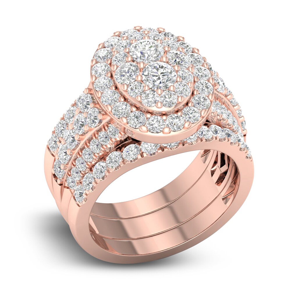 Diamond Bridal Set 2-1/2 ct tw Round 14K Rose Gold vu4wfiUl Diamond Bridal Set 2-1/2 ct tw Round 14K Rose Gold vu4wfiUl