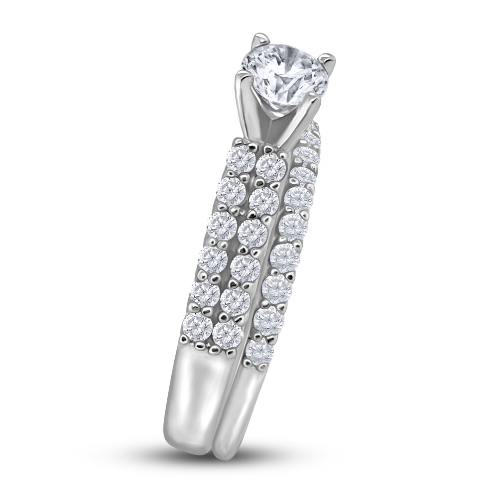 Diamond Bridal Set 1-1/3 ct tw Round 14K White Gold w02OqawF Diamond Bridal Set 1-1/3 ct tw Round 14K White Gold w02OqawF