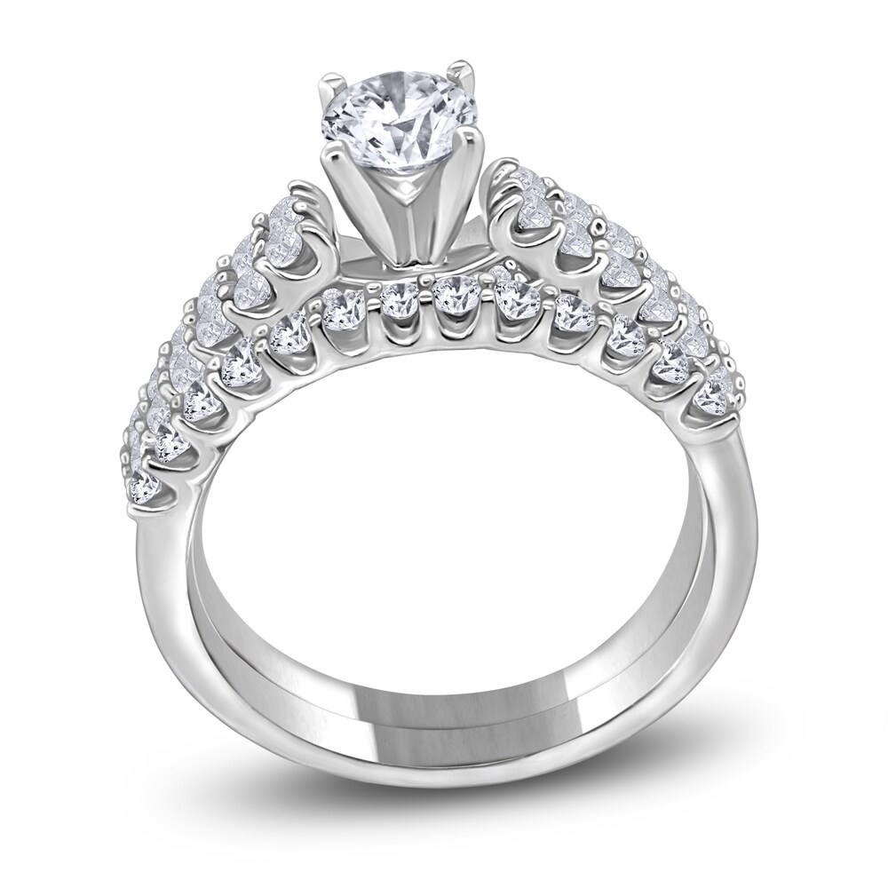 Diamond Bridal Set 1-1/3 ct tw Round 14K White Gold w02OqawF Diamond Bridal Set 1-1/3 ct tw Round 14K White Gold w02OqawF