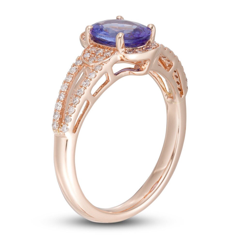 LALI Jewels Natural Tanzanite Engagement Ring 1/5 ct tw Diamonds 14K Rose Gold w9CSPXLp LALI Jewels Natural Tanzanite Engagement Ring 1/5 ct tw Diamonds 14K Rose Gold w9CSPXLp