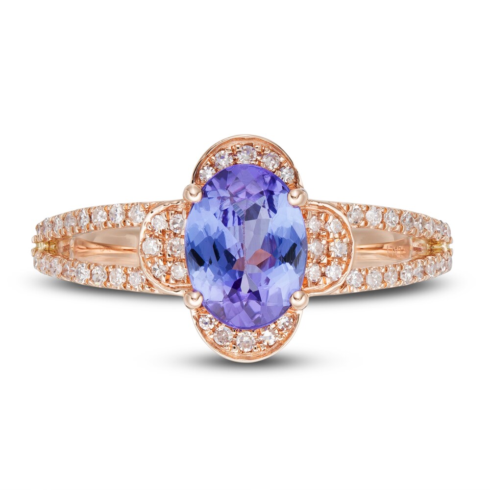 LALI Jewels Natural Tanzanite Engagement Ring 1/5 ct tw Diamonds 14K Rose Gold w9CSPXLp LALI Jewels Natural Tanzanite Engagement Ring 1/5 ct tw Diamonds 14K Rose Gold w9CSPXLp