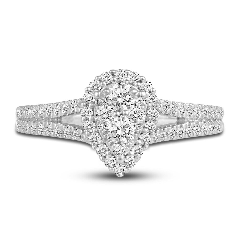 Diamond Engagement Ring 5/8 ct tw Round 14K White Gold wKIvOPPK Diamond Engagement Ring 5/8 ct tw Round 14K White Gold wKIvOPPK