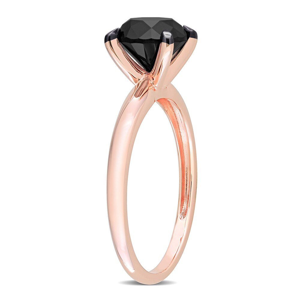 Black Diamond Solitaire Engagement Ring 2 ct tw Round-cut 14K Rose Gold wKVjJCbu Black Diamond Solitaire Engagement Ring 2 ct tw Round-cut 14K Rose Gold wKVjJCbu